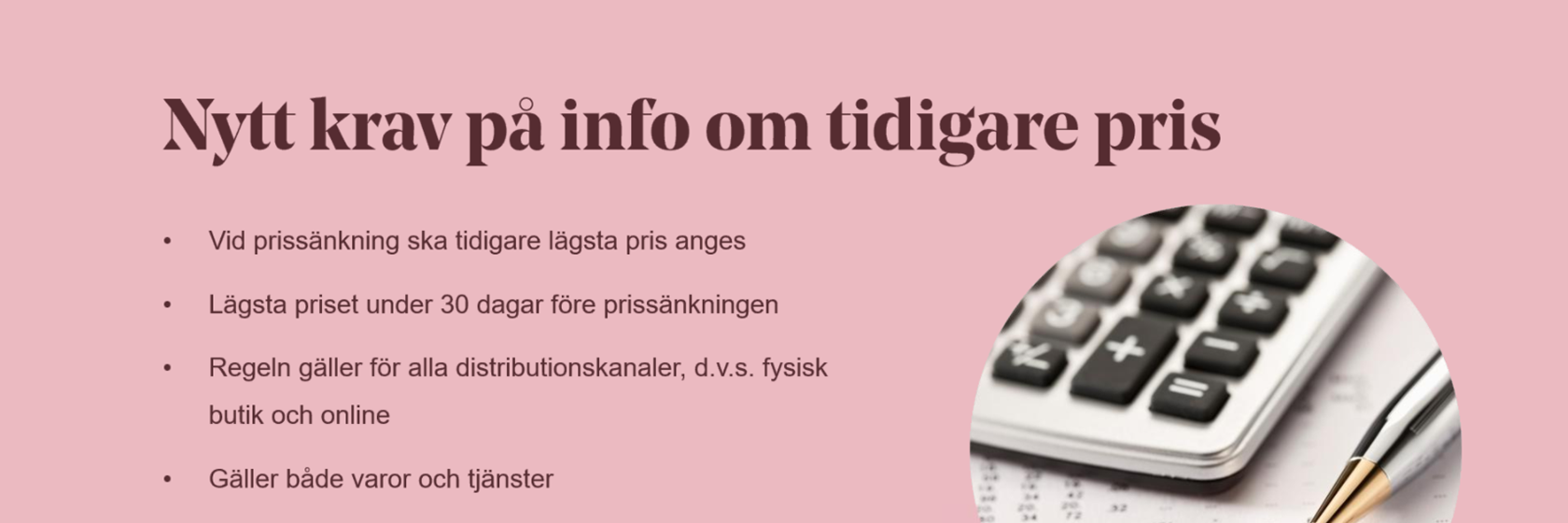 Nya regler om prisinformation