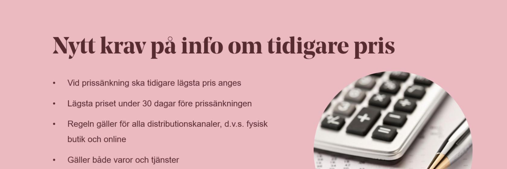 Nya regler om prisinformation