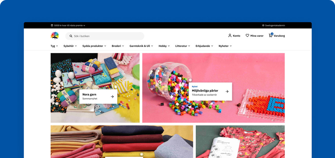 Textilhuset start page